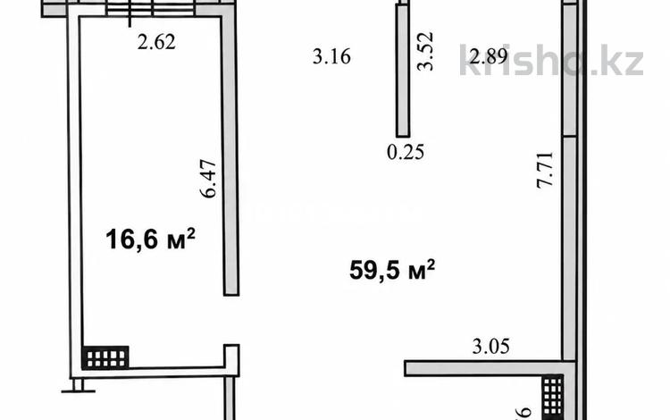 3-комнатная квартира · 77.6 м² · 4/7 этаж, мкр Айгерим-1 103/6 — Просторная квартира без отделки за ~ 36 млн ₸ в Алматы, Алатауский р-н — фото 14