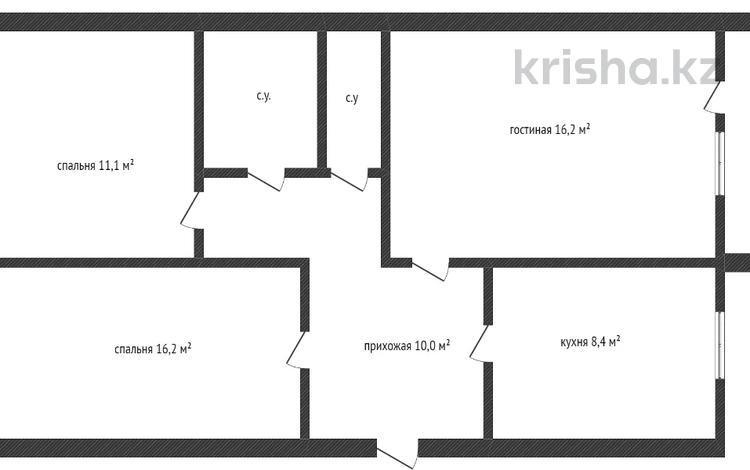 3-комнатная квартира, 62.1 м², 2/5 этаж, Сункар 7 за ~ 19.4 млн 〒 в Кокшетау — фото 2