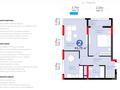 2-комнатная квартира · 55.75 м² · 11/16 этаж, Туран 57д за 45 млн ₸ в Астане, Нура р-н — фото 5