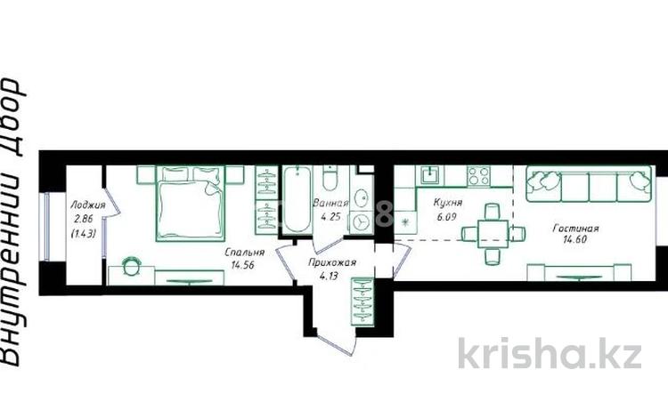 2-бөлмелі пәтер · 45.06 м² · 4/12 қабат, Чингиз Айтматов 77/11, бағасы: ~ 23.7 млн ₸ в Астане, Нура р-н — фото 3