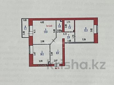 2-комнатная квартира · 57.6 м² · 10/11 этаж, Жургенова 30 за 28.5 млн ₸ в Астане, Сарайшык р-н