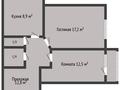 2-комнатная квартира · 56.5 м² · 2/10 этаж, Г. Каирбекова 371/1 за 26 млн ₸ в Костанае — фото 2