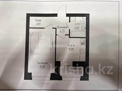 1-комнатная квартира · 37 м² · 5/9 этаж, Хусейн бен Талал 13/1 — Туран и Хусейн бен Талал первая линия за 22.5 млн ₸ в Астане, Нура р-н