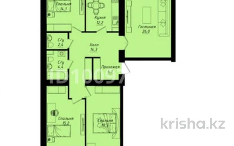 4-комнатная квартира · 114 м² · 10 этаж, Пересечение ул Казыбек Би и Е75,Е77 (рядом с пересечением улиц Туран и Улы дала) 49 за 70 млн ₸ в Астане, Нура р-н — фото 4