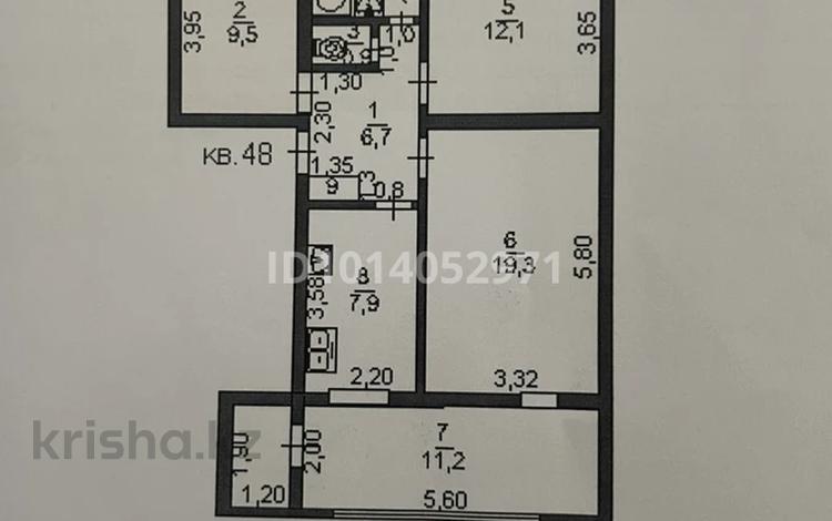 3-бөлмелі пәтер · 72 м² · 4/5 қабат, Спорттық ш/а, Байтурсынова 59а, бағасы: 30 млн ₸ в Шымкенте, Туран р-н — фото 2