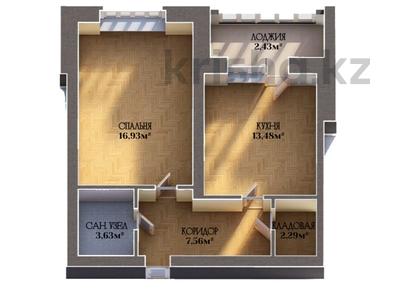 1-бөлмелі пәтер, 50.46 м², 2/5 қабат, мкр. Алтын орда, бағасы: ~ 13.6 млн 〒 в Актобе, мкр. Алтын орда