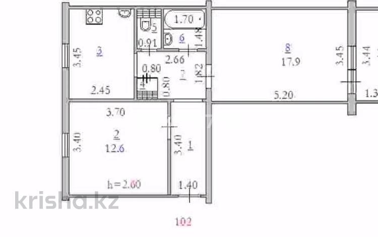 2-комнатная квартира, 54 м², 5/5 этаж, Жанаконыс 1 за 9.7 млн 〒 в Актобе, жилой массив Жанаконыс — фото 2