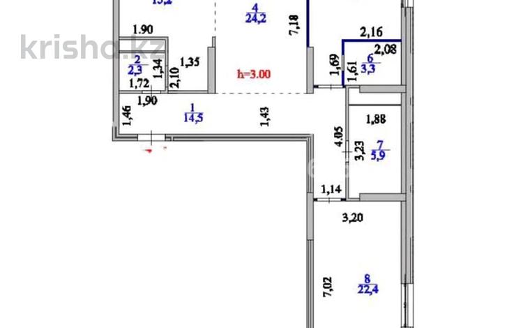 3-комнатная квартира · 109 м² · 8/12 этаж, Достык — Достык сауран за 92 млн 〒 в Астане, Есильский р-н — фото 2