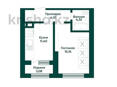 1 комната, 38.72 м², ЖК Isma, Астана, Сарайшык р-н, ул. Шамши Калдаяков, 16 от 22 922 240 〒