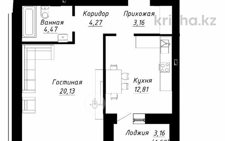 2-комнатная квартира · 46 м² · 8/9 этаж, Е 496 7 за 28.5 млн ₸ в Астане, Есильский р-н — фото 2