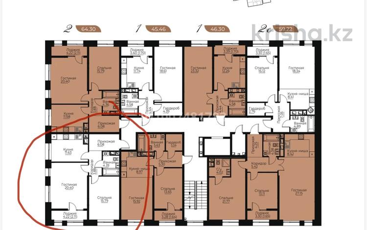 2-комнатная квартира · 66 м² · 2/9 этаж, Навои 58/4 за 65 млн ₸ в Алматы, Ауэзовский р-н — фото 2