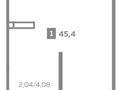 2-бөлмелі пәтер · 45.4 м² · 7/9 қабат, мкр Шугыла 342/1, бағасы: 23.5 млн ₸ в Алматы, Наурызбайский р-н