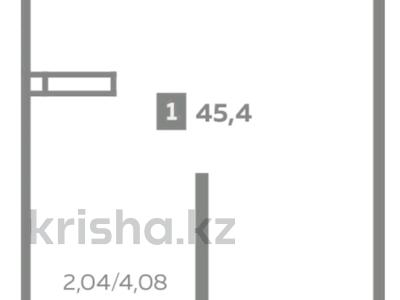 2-бөлмелі пәтер · 45.4 м² · 7/9 қабат, мкр Шугыла 342/1, бағасы: 23.5 млн ₸ в Алматы, Наурызбайский р-н