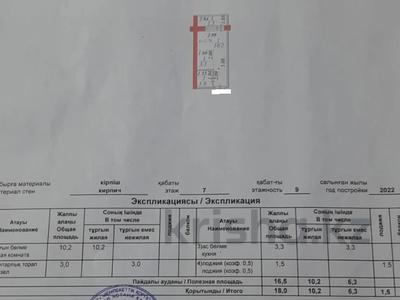 1-комнатная квартира · 18 м² · 7/9 этаж, А - 91 12 за 14.7 млн ₸ в Астане, Сарайшык р-н