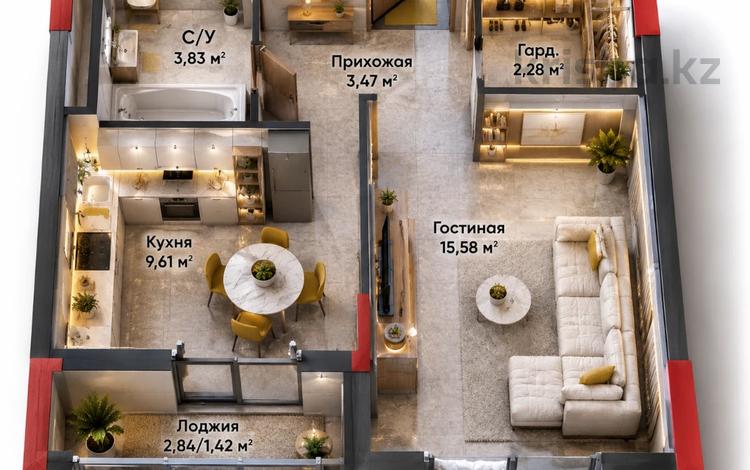 1-комнатная квартира · 36 м² · 3/8 этаж, Е-15 5 за 23 млн ₸ в Астане — фото 2