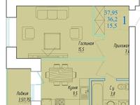1-комнатная квартира, 38 м², 5/5 этаж, Ауезова 207 за 11.4 млн 〒 в Кокшетау