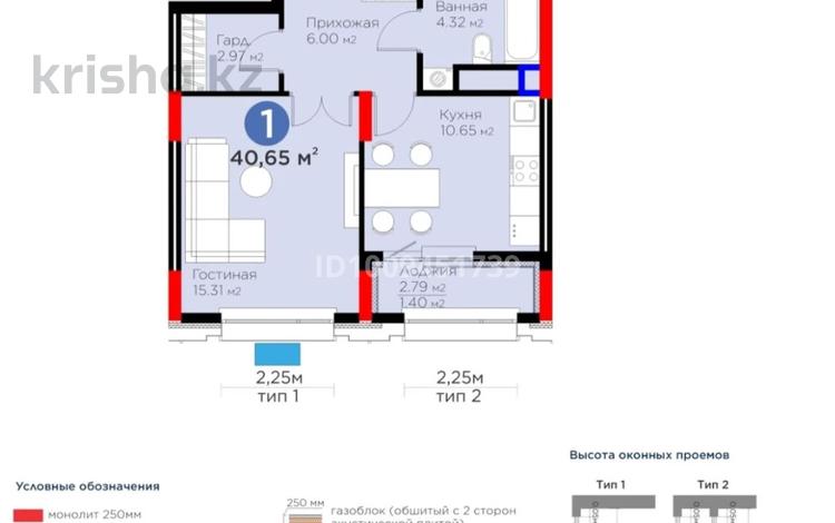 1-комнатная квартира · 41 м² · 7/9 этаж, Туран 57/5 — Срочная продажа за 31.8 млн ₸ в Астане, Нура р-н — фото 2