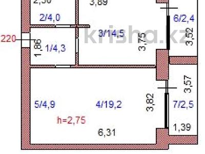 2-комнатная квартира, 51.8 м², 8/9 этаж, Наурызбай батыра 138 — Горького за ~ 15.8 млн 〒 в Кокшетау