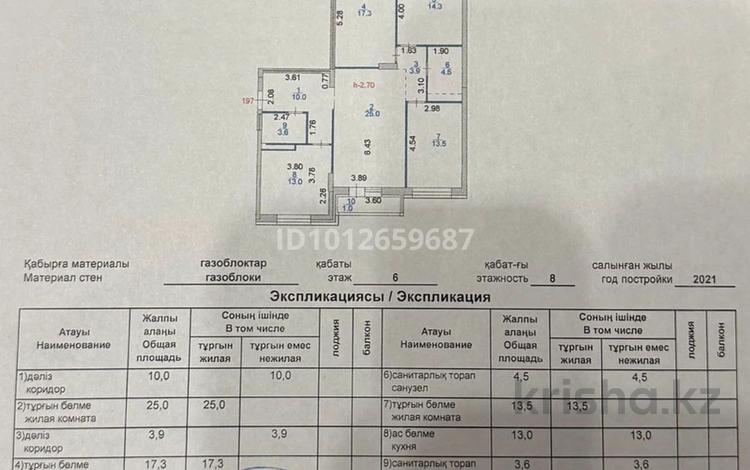 4-бөлмелі пәтер · 107 м² · 6/8 қабат, Ф.Оңғарсынова — Қ.Қайсенов, бағасы: 85 млн ₸ в Астане, Есильский р-н — фото 2