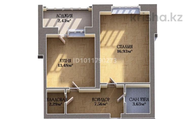 1-комнатная квартира · 49.1 м² · 2/5 этаж, мкр. Алтын орда 356 — Возле школы 81 за 15 млн ₸ в Актобе — фото 2