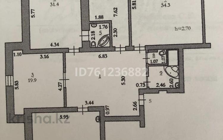 4-комнатная квартира · 190 м² · 3/10 этаж, Абилкайыр хана 30а — Электрон за 80 млн ₸ в Актобе — фото 2