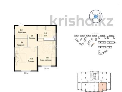 2-комнатная квартира, 54.9 м², 5/16 этаж, Жандосова за 36 млн 〒 в Алматы, Бостандыкский р-н