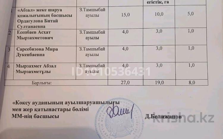 Жер телімі · 19 га, Толдынбеков 19 — Рядом с АУЛОМ Амангельды, бағасы: 19 млн ₸ в Балпыке Би — фото 2