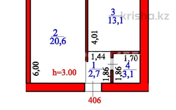 1-бөлмелі пәтер · 41.3 м² · 7/12 қабат, Жумекен Нажимеденов 38, бағасы: 23.5 млн ₸ в Астане, Сарайшык р-н — фото 2