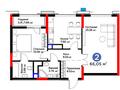 2-бөлмелі пәтер · 66.05 м², Кайым Мухамедханов 6/1, бағасы: ~ 70.5 млн ₸ в Астане, Нура р-н — фото 3
