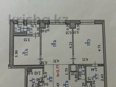 3-комнатная квартира · 80 м² · 3/20 этаж помесячно, Кабанбай батыра 43Г — Орынбор за 400 000 〒 в Астане, Есильский р-н