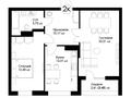 2-бөлмелі пәтер · 68 м² · 11/12 қабат, Туран, бағасы: 49.5 млн ₸ в Астане, Есильский р-н — фото 10