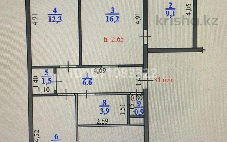 4-комнатная квартира · 72 м² · 1/5 этаж, 10 микрорайон 9 за 19 млн ₸ в Аксае — фото 2