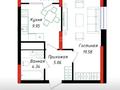 1-комнатная квартира · 41 м² · 11/17 этаж, Е-429 12д — Мухамедханова за 24.5 млн ₸ в Астане, Нура р-н