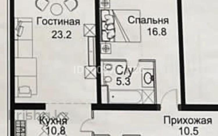 2-бөлмелі пәтер · 80 м² · 11/17 қабат, Навои 9/1, бағасы: 54 млн ₸ в Алматы, Ауэзовский р-н — фото 2