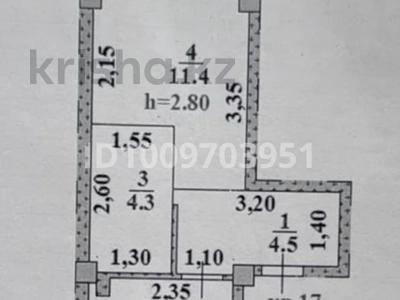 1-бөлмелі пәтер · 25 м² · 1/3 қабат, Жангозина 61Б — Возде ЦОНа, бағасы: 17.2 млн 〒 в Каскелене