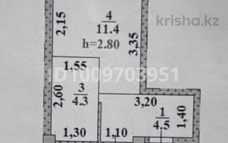 1-бөлмелі пәтер · 25 м² · 1/3 қабат, Жангозина 61Б — Возде ЦОНа, бағасы: 14.5 млн ₸ в Каскелене — фото 2