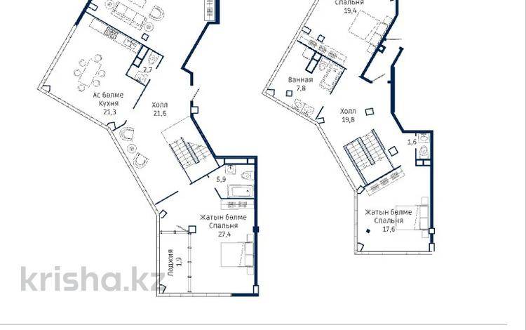5-бөлмелі пәтер · 207.4 м² · 32/33 қабат, Аль-Фараби 9 блок 5г, бағасы: 189.5 млн ₸ в Алматы, Бостандыкский р-н — фото 2