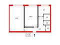 2-бөлмелі пәтер · 44.4 м² · 1/5 қабат, 2 микрорайон, бағасы: 7.4 млн ₸ в Абай — фото 7