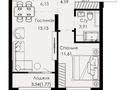 2-бөлмелі пәтер · 45.91 м² · 7/9 қабат, Халиуллина 154Б, бағасы: 29.8 млн ₸ в Алматы, Медеуский р-н