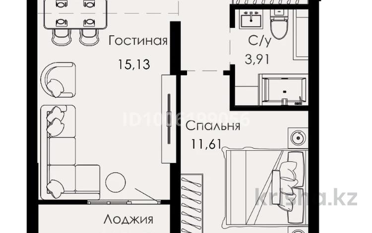 2-бөлмелі пәтер · 45.91 м² · 7/9 қабат, Халиуллина 154Б, бағасы: 29.8 млн ₸ в Алматы, Медеуский р-н — фото 4