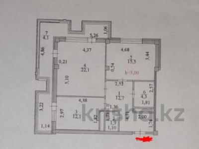 2-комнатная квартира, 73 м², 4/12 этаж, Туран 56 за 27 млн 〒 в Астане, Есильский р-н