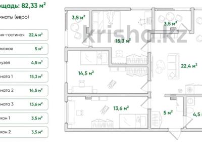 Пәтерлер в Алматинской обл.: 4-бөлмелі пәтер · 82.33 м² · 3/3 қабат, Территория ПК Жемис, 3 — ЖК Алмаз, бағасы: 34.5 млн 〒 4-бөлмелі пәтер · 82.33 м² · 3/3 қабат, Территория ПК Жемис, 3 — ЖК Алмаз, бағасы: 34.5 млн 〒 в Туздыбастау (Калинино)