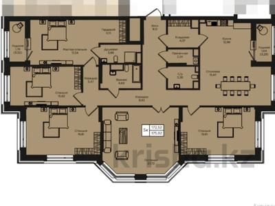 5-комнатная квартира · 165 м² · 14/18 этаж, Кошкарбаева 1/6 — Момышулы за 180 млн ₸ в Астане, Алматы р-н