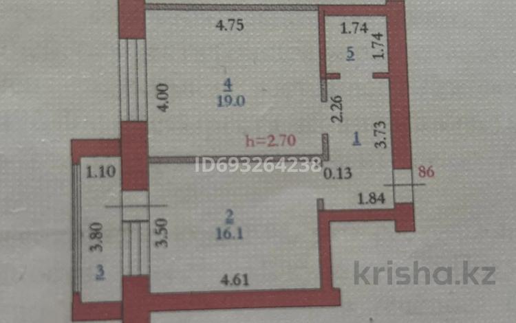 1-бөлмелі пәтер · 46 м² · 9/10 қабат, Алии Молдагуловой 30б, бағасы: 27 млн ₸ в Актобе — фото 2