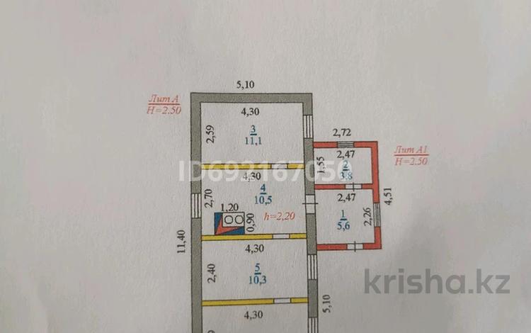 Отдельный дом • 3 комнаты • 52.4 м² • 10.4 сот., Ворошилова 16 — Станция Жетыген за 15 млн 〒 в Алатау — фото 2