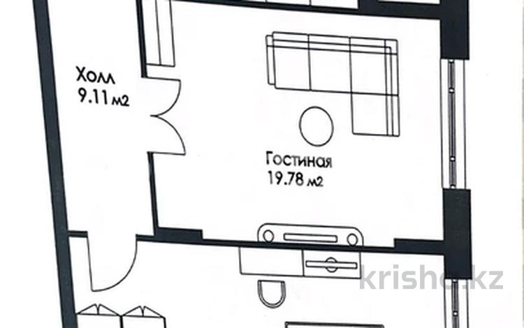 2-комнатная квартира · 68 м² · 8/9 этаж, Нажимеденова 29 за 33 млн ₸ в Астане, Алматы р-н — фото 2