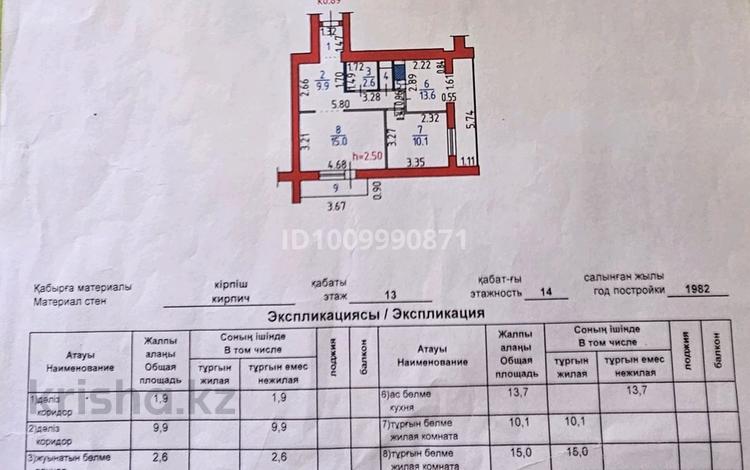 2-бөлмелі пәтер · 56.1 м² · 13/14 қабат, наб. им. Славского 14, бағасы: 25.5 млн ₸ в Усть-Каменогорске — фото 2
