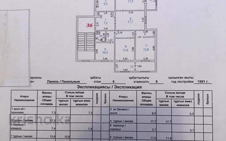 5-комнатная квартира, 111.2 м², 9/9 этаж, Мкр.Сары-Арка 29 за 30 млн 〒 в Атырау — фото 2