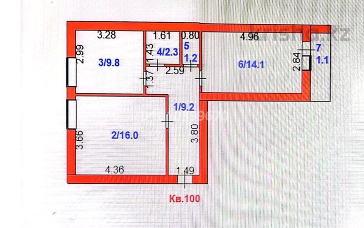 2-бөлмелі пәтер · 54 м² · 1/9 қабат, Микрорайон 5 12, бағасы: 11.5 млн ₸ в Степногорске — фото 2