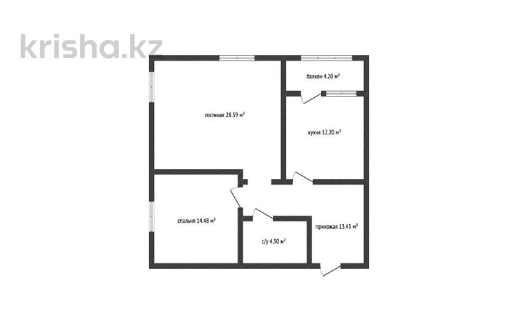 2-комнатная квартира · 76.3 м² · 8/14 этаж, Набережная за ~ 41.9 млн ₸ в Костанае — фото 6